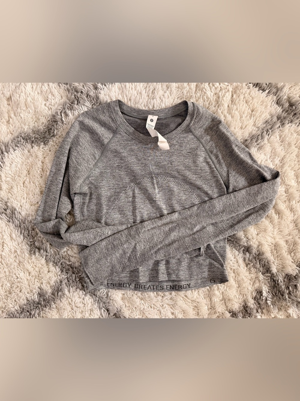 Lululemon Swiftly Tech Cropped Long-Sleeve Shirt 2.0 Women’s Size 6
